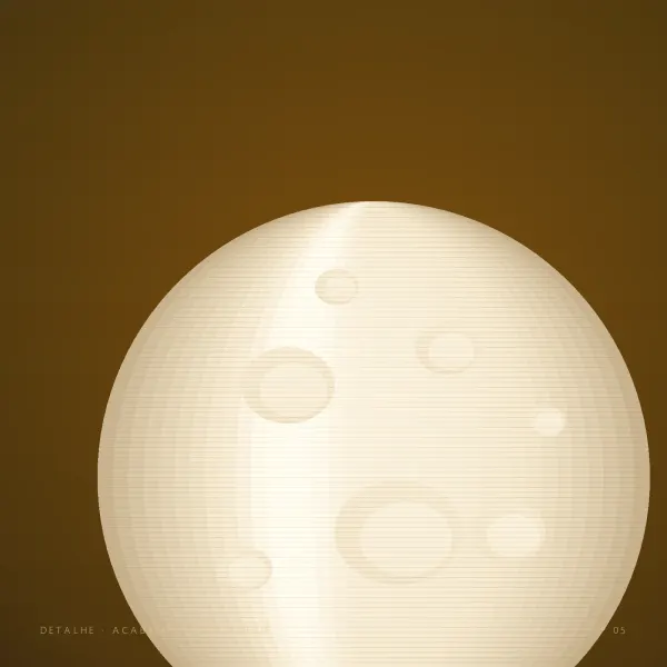 Luminária Lua 3D — detalhe das camadas de impressão