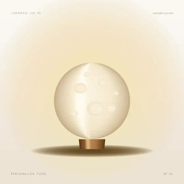 Luminária Lua 3D