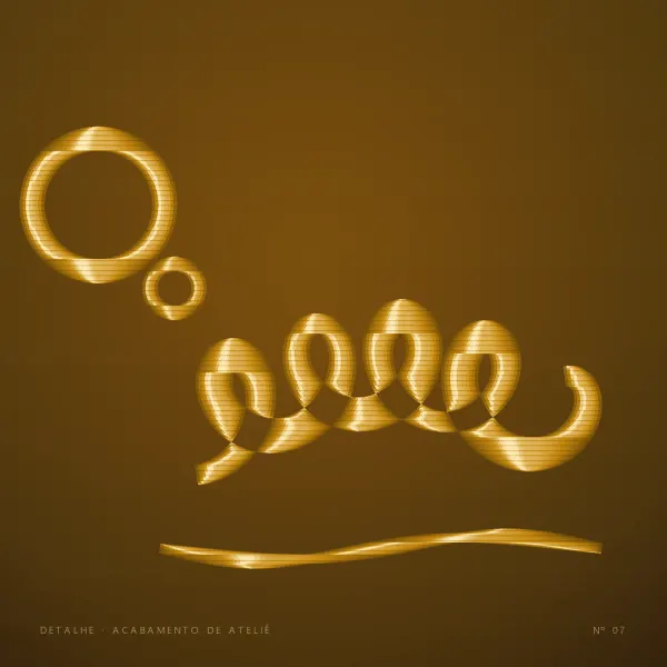 Chaveiro Nome Script — detalhe das camadas de impressão
