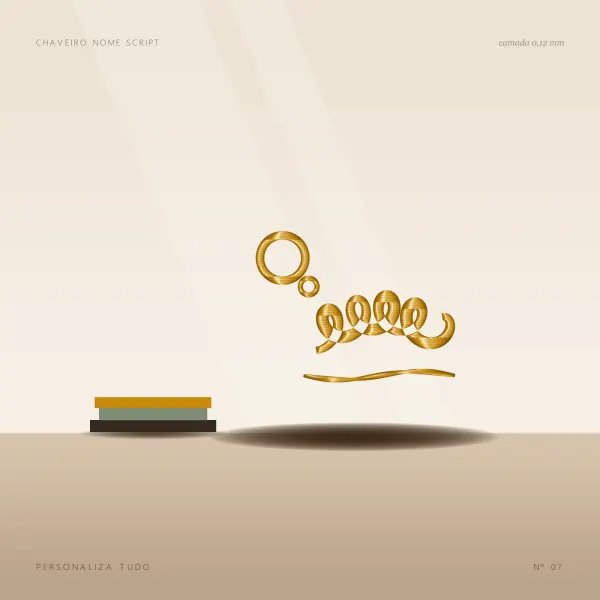 Chaveiro Nome Script — no ambiente